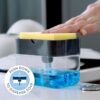 TEKCOOL 2 in 1 Soap Dispenser for Bathroom Accessories Dishwasher Liquid Holder Liquid Dispenser Pump 400 ML with Sponge Holder Kitchen Sink Accessories Items (Multi-Color) - Image 10