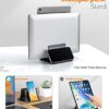 Vertical Laptop Stand - Multipurpose Laptop Holder, Holds up to Three Devices | Perfect MacBook Stand Docking Station | ABS Plastic | Color- Black (Laptop Holder 1-Pack) - Image 4