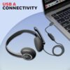 Honeywell New Suono P40 Wired On-Ear Headphones with Rotating Mic for HD Calling, Dual 40mm Drivers, Adjustable Headband for PC/Laptop/Computers, in-Built Noise canceling, Stereo Sound, Deep Bass - Image 7