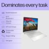HP 15s, 12th Gen Intel Core i3-1215U, 8GB DDR4, 512GB SSD, (Win 11, Office 21, Silver, 1.69kg) Anti-glare, Micro-edge, 15.6-inch(39.6cm) FHD laptop, Intel UHD Graphics, HD camera, Backlit KB, fq5327tu - Image 3