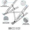 Sounce Laptop Stand, Fold-Up, Adjustable, Ventilated, Portable Laptop Holder for Desk, Aluminum Foldable Laptop Ergonomic Compatibility with up to 15.6-inch Laptop, All Mac, Tab, and Mobile (Silver) - Image 4