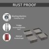 HomeWiz Kitchen Anti Vibration Pads for Washing Machine Washing Machine Feet Pads Shock Absorber Noise Cancelling Washer Support, Washing Machine Anti Vibration Pad Heightening Pads Square (Pack of 4) - Image 5