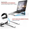 ELV Direct Tabletop Direct Laptop Stand, Ergonomic Aluminum Computer Stand, Laptop Riser, Ventilated Lapdesk Compatible for Tablets and Laptops Upto 15.6 inches (39.62 cm), Black, JJ-Laptop-STD - Image 4