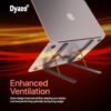 Dyazo Zigzag Height Adjustable Ventilated Aluminium Tabletop Laptop Stand with 6 Angles Multi-Angle Compatible for MacBook Air Pro, HP, Lenovo, Dell & Other 10-15.6'' Laptops, Notebooks (Space Grey) - Image 4