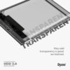 Dyazo 2.5" SATA to USB 3.0 External Hard Drive Enclosure | Tool Free with Transparent Design | Support UASP Up to 5TB HDD/SSD Compatible with PC, Laptop and TV (Black) - Image 3