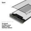 Dyazo 2.5" SATA to USB 3.0 External Hard Drive Enclosure | Tool Free with Transparent Design | Support UASP Up to 5TB HDD/SSD Compatible with PC, Laptop and TV (Black) - Image 4