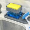 TEKCOOL 2 in 1 Soap Dispenser for Bathroom Accessories Dishwasher Liquid Holder Liquid Dispenser Pump 400 ML with Sponge Holder Kitchen Sink Accessories Items (Multi-Color) - Image 4
