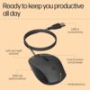 HP 150 Wired Mouse- Elegant Ergonomic Design, 1600 DPI Optical Tracking, USB Plug & Play / 3 Years Warranty (240J6AA), Black - Image 8