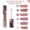 Kiro Airy Matte Liquid Lipstick Nutmeg Nude | Chocolate Brown | Transferproof I Waterproof lipstick Long Lasting I Apricot & Avocado Oil | 100% Vegan | 5ml | No Parabens, No Toxins - Image 8