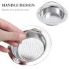 ZIBUYU® Sink Strainer Stainless Steel Waste Strainer for Kitchen Sink Drainer Net Strainer for Bathroom & Kitchen Sink Mesh Strainer, (4.33 inch) - 1 Pack - Image 3