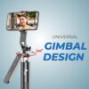 Kratos 65" Selfie Stick Tripod with Reinforced 4-Leg Tripod Stand Comes with 360° Rotatable Handle for Panoramic Shots with Detachable BT. Ultimate Stability for Smartphones, Ring Lights, GoPro - Image 4