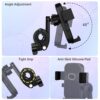BMH100, Bike Mount Smartphone Holder, Upto 6.8 Inches, 360° Rotatable, One Press Lock and Release, Stable and Secure, Anti-Skid Silicone Pads, for Maps & Navigation - Image 5