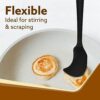 AGARO Silicone Spatula Set of 3, Large Heat Resistant Spatula for Cooking, Baking and Mixing, Non-Stick Cookware for Kitchen, BPA Free, Flexible, Seamless Design, Deluxe, Black. - Image 5