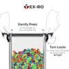 TEX-RO Air Tight Containers For Kitchen Storage Box/BPA Free Storage Containers For Kitchen/Containers For Kitchen Storage Set/Kitchen Accessories Items For Home (Set Of 4, 700 Ml) Transparent - Image 6
