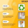 OFIXO 500 Gram (Upto 50 Meters) Food Wrapping Paper Roll - Premium Non-Stick Butter Wrapping, Food Wrapping Paper, Re-heatable Non Stick Paper, Oven Safe Parchment Paper - Image 3