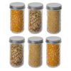 Nestasia Glass Jar 350ml with Lid (Set of 6), Transparent Diamond Textured Glass Containers for Kitchen Pantry, Spice, Masala, Pickles, Pulses, Dry Fruits, Snacks Storage - Image 6