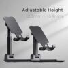 Mobile Holding Tabletop Stand, 0-135 Perfect View, Height Adjustment, Wide Compatibility, Multipurpose, Anti-Skid Design (Twistand, Black) - Image 6