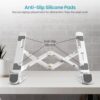 Portronics My Buddy K Lite Foldable Laptop Stand with Adjustable Heights, Anti-Slip Silicone Pads, Collapsible Design, 5 kg Max Weight, ABS Build, Portable & Lightweight Holder Riser (White) - Image 5