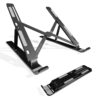 Laptop Stand Foldable Height Adjustable Laptop Stand,Aluminum Cooling Portable Laptop Tables and Suitable for All Laptops & MacBooks (Black -1)