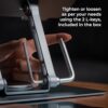 Adjustable Laptop Stand with 360° Rotating Base Tabletop Laptop Stand Ergonomic Foldable Portable Laptop Stand Holder Compatible for MacBook, HP, Dell, Lenovo & All Other Notebook (Grey) - Image 8
