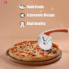 Kitchen Expert Premium Pizza Cutter | Smooth Rolling Blade | Ideal for Cutting Pizza/Sandwich/Breads/Burger/Paratha | Rotating Slicer | Strong Handle | Multipurpose | 1 Pc - Image 3