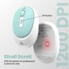 Portronics Toad 27 Wireless Mouse, Silent Buttons, 2.4 GHz with USB Nano Dongle for PC/Mac/Laptop, Auto Power Saving Mode, Adjustable DPI Button(Green) - Image 4