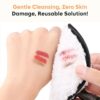 Gleva Reusable Makeup Remover Pad, Double Side Washable Face Pad, Makeup Remover Cloth, Easily Remove Stubborn Face & Eye Makeup, Makeup Eraser Cloth for All Skin Types (Red) - Image 7