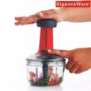 SignoraWare Thunder Chopper Plastic Quick Cutter Machine for Kitchen | with 3 Stainless Steel Blade | BPA FREE| Multipurpose for Vegetable, Dry Fruit etc | Handy Manual Chopper | (650ml | Multicolor) - Image 3