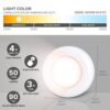 STAR-SPANGLED Push Tap Light, Mini Night Touch LED Puck Lamp, Portable Under Cabinet Lighting AAA Battery Operated Powered, DIY Stick On Lights for Closet, Counter, Kitchen (8cm, Warm White, 5 Pack) - Image 4