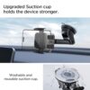 Spigen Dashboard & Windshield Car Mobile Holder [Strong Suction Cup][360° Rotational][Stable Hold] Compatible with Most Smartphone Devices - Black - Image 3
