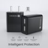 Portronics Adapto 66 2.4A 12w Dual USB Port 5V/2.4A Wall Charger,Comes with 1M Micro USB Cable, USB Wall Charger Adapter for Smartphone (Black) - Image 3