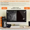 Tukzer 3 in 1 Professional Screen Cleaning Kit (250ml) for Laptop, Smartphone, Tablet, Camera, Lens, Binocular, TV, Monitor (Includes: Anti-Static Liquid Spray + Plush Microfiber Cloth + Soft Brush) - Image 4