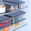 FRATELLI TENTI Italy 6 Fridge Storage Boxes Freezer Storage Containers, Container Kitchen Storage Set, Draining Crisper Refrigerator Food Box (1200 Ml(Pack Of 6), Transparent) (Polypropylene, 6)