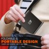 Elv Foldable, Portable, Tablet/Phone Stand. Compatible Phone Holder for iPhone, Android, Samsung, OnePlus, Xiaomi, Oppo, Vivo, Asus. Perfect for Bed,Office, Home,Gift and Desktop (Black) - Image 5