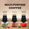 INALSA Electric Chopper for Kitchen & Meat Grinder|1.5 L Capacity|Unbreakable Bowl|400 W Motor|Stainless Steel Double Layer Chopping Blade & Whisking Blade|Chop, Mince&Whisk|2 Yr Warranty-MultiChopPc - Image 3