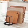 Decorlay Multipurpose Kitchen Plate Stand Dish Pan-Pot Lid Utensils Holder Space Saving Chopping Board Holder Corner Shelf Rack Cabinet Organizer (Black, Pack of 2) - Image 5