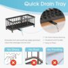 kitchen dish wash holder soap stand for kitchen sink rack organizer dish soap organiser kitchen soap stand for sink scrub holder Sink Organiser With Brush & Sponge Holder Cup with Drain Tray - Image 6