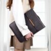 SwooK Laptop Sleeve 13 inch Case for 2020 M1 MacBook Air New 13.3, 12.9" iPad Pro, 13.5" Surface, MateBook X, PU Leather Waterproof Computer Cover Bag with Pouch, Coffee - Image 7
