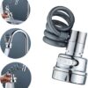 Tap Extender for Kitchen Sink, 3 Spray Modes Faucet Head Replacement, Sink Sprayer Faucet Tap Extender, Aerator with Stretchable Hose Attachment, Water Outlet for Kitchen, Bathroom (2)