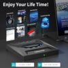 Sounce USB 3.0 & Type C External CD DVD Writer RW Optical Drive CD/DVD ROM +/-RW CD Burner Drive with SD/TF Card Reader Ports, USB 3.0 to C Hub for Laptop, PC, MacBook, Desktop, Notebook - Black - Image 5