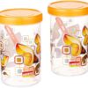 Aristo Storewell104 Air-Tight Storage Container For Kitchen, Plastic Jar For Storing Spices, Snacks, Grains, Dals- 720 ML (2 pcs set)