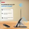 Laptop Stand Foldable Height Adjustable Laptop Stand,Aluminum Cooling Portable Laptop Tables and Suitable for All Laptops & MacBooks (Black -1) - Image 8