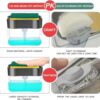 TEKCOOL 2 in 1 Soap Dispenser for Bathroom Accessories Dishwasher Liquid Holder Liquid Dispenser Pump 400 ML with Sponge Holder Kitchen Sink Accessories Items (Multi-Color) - Image 9