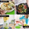 Premium Grade Silicone Trivet Mats - Non Stick, Non Slip, Scratch Proof, High Heat Resistant mats for Hot Pans | Pot Holder mats | 8mm Extra Thick for Dining and Kitchen - Set of 3 Grey - Image 4