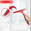 Cello Kleeno Platfrom and Glass Plastic Wiper | Featuring Dual-Purpose Design, Rubberised Handle For Comfortable Grip, Hanging Provision | Ideal for Home, Kitchen & Office | Red and Grey - Image 6