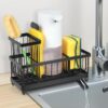 kitchen dish wash holder soap stand for kitchen sink rack organizer dish soap organiser kitchen soap stand for sink scrub holder Sink Organiser With Brush & Sponge Holder Cup with Drain Tray