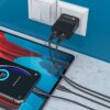 Portronics Adapto 66 2.4A 12w Dual USB Port 5V/2.4A Wall Charger,Comes with 1M Micro USB Cable, USB Wall Charger Adapter for Smartphone (Black) - Image 4