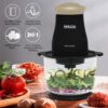INALSA Electric Chopper for Kitchen & Meat Grinder|1.5 L Capacity|Unbreakable Bowl|400 W Motor|Stainless Steel Double Layer Chopping Blade & Whisking Blade|Chop, Mince&Whisk|2 Yr Warranty-MultiChopPc - Image 5