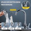 Tap Extender for Kitchen Sink, 3 Spray Modes Faucet Head Replacement, Sink Sprayer Faucet Tap Extender, Aerator with Stretchable Hose Attachment, Water Outlet for Kitchen, Bathroom (2) - Image 5