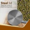 AGARO Elegant Glass Jar 2250 ml, Square Shaped, Steel Lid, Storage Glass Container, Transparent, Kitchen Organiser, Multipurpose Jar. - Image 5